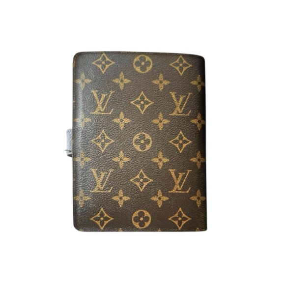 VINTAGE LOUIS VUITTON Brown Monogram Ring Agenda Cover Medium Gold-Tone Hardware - Picture 2 of 14